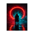 Crimson Eclipse canvas art for modern luxury decor.