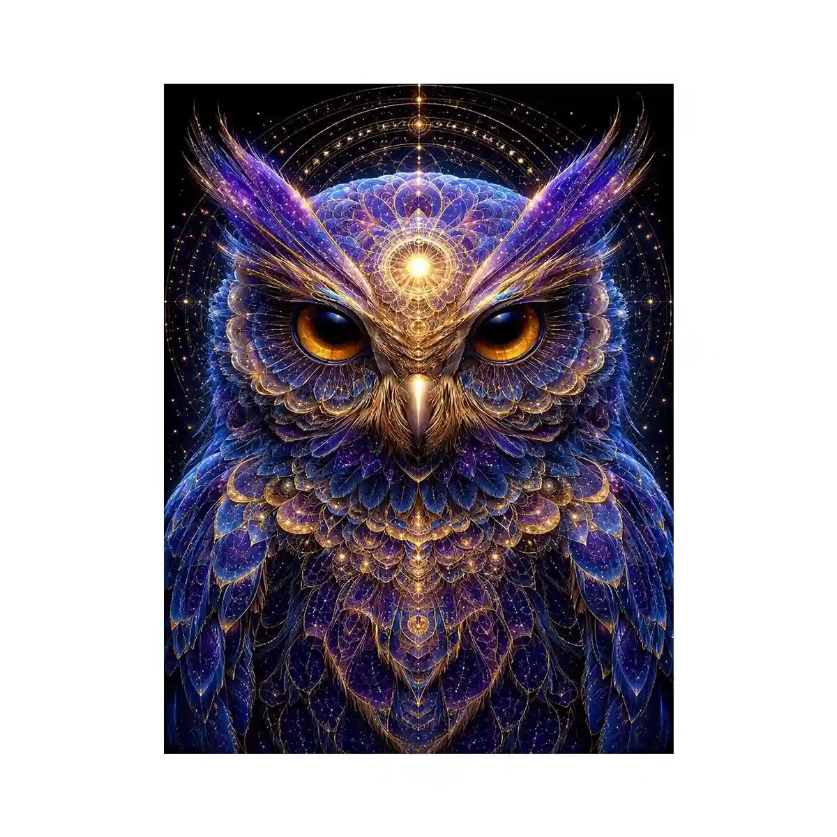 Lunar Wisdom canvas art for modern luxury decor.