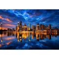 Sydney skyline photography canvas art for modern office or living room decor.
