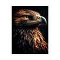 Eagle portrait canvas art with golden light for luxury office wall decor.