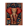 Ornate elephant floral canvas art for luxury living room decor.