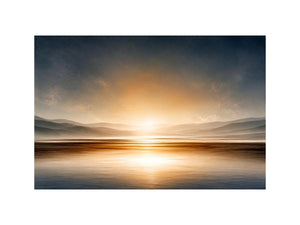 Minimal neutral shoreline canvas art for calm bedroom decor.