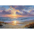 Aerial beach photography canvas print with turquoise waves for coastal living room decor.