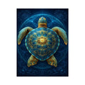 Ornate sea turtle canvas art for peaceful coastal room decor.