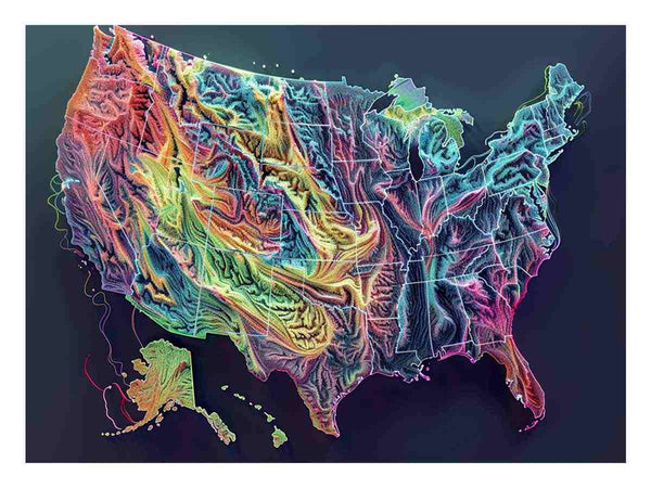 Rainbow  Map USA