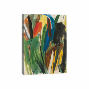 Verdant Gesture abstract expressionist painting for loft decor.