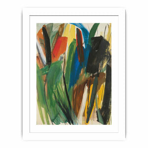 Verdant Gesture abstract expressionist painting for loft decor.