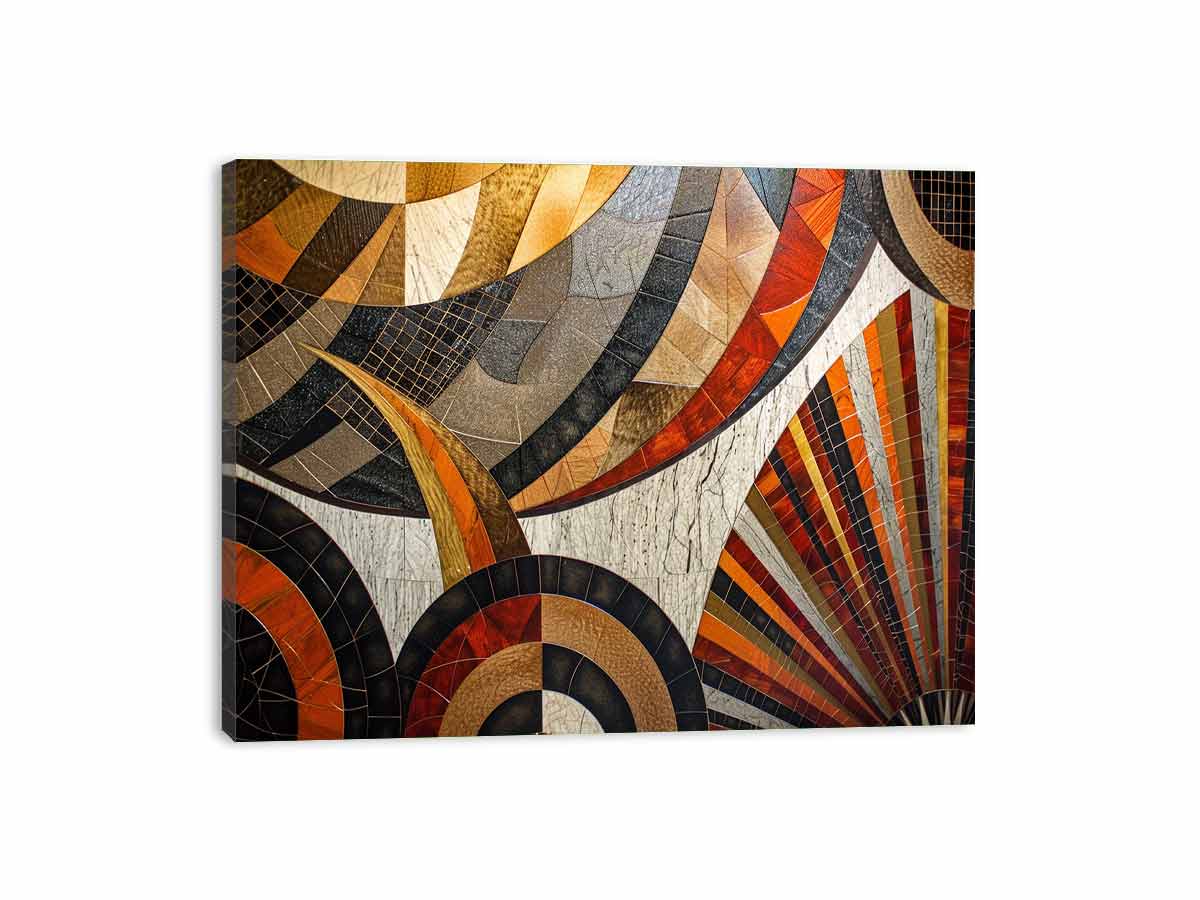 Deco Orbit art deco geometric wall art for dining room decor.