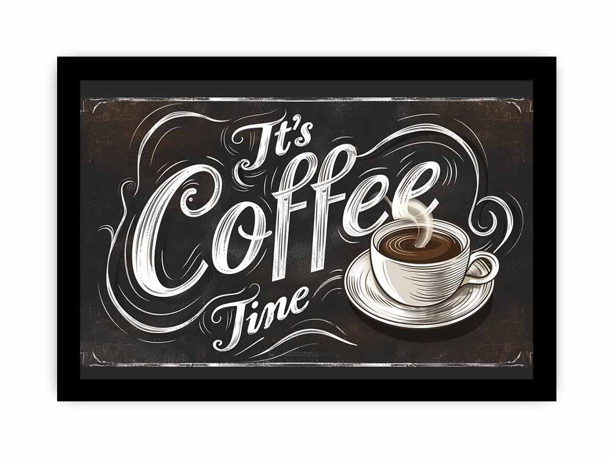 Vintage coffee typography wall art for kitchen or cafe decor.
