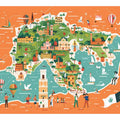 Colorful Itlay Map