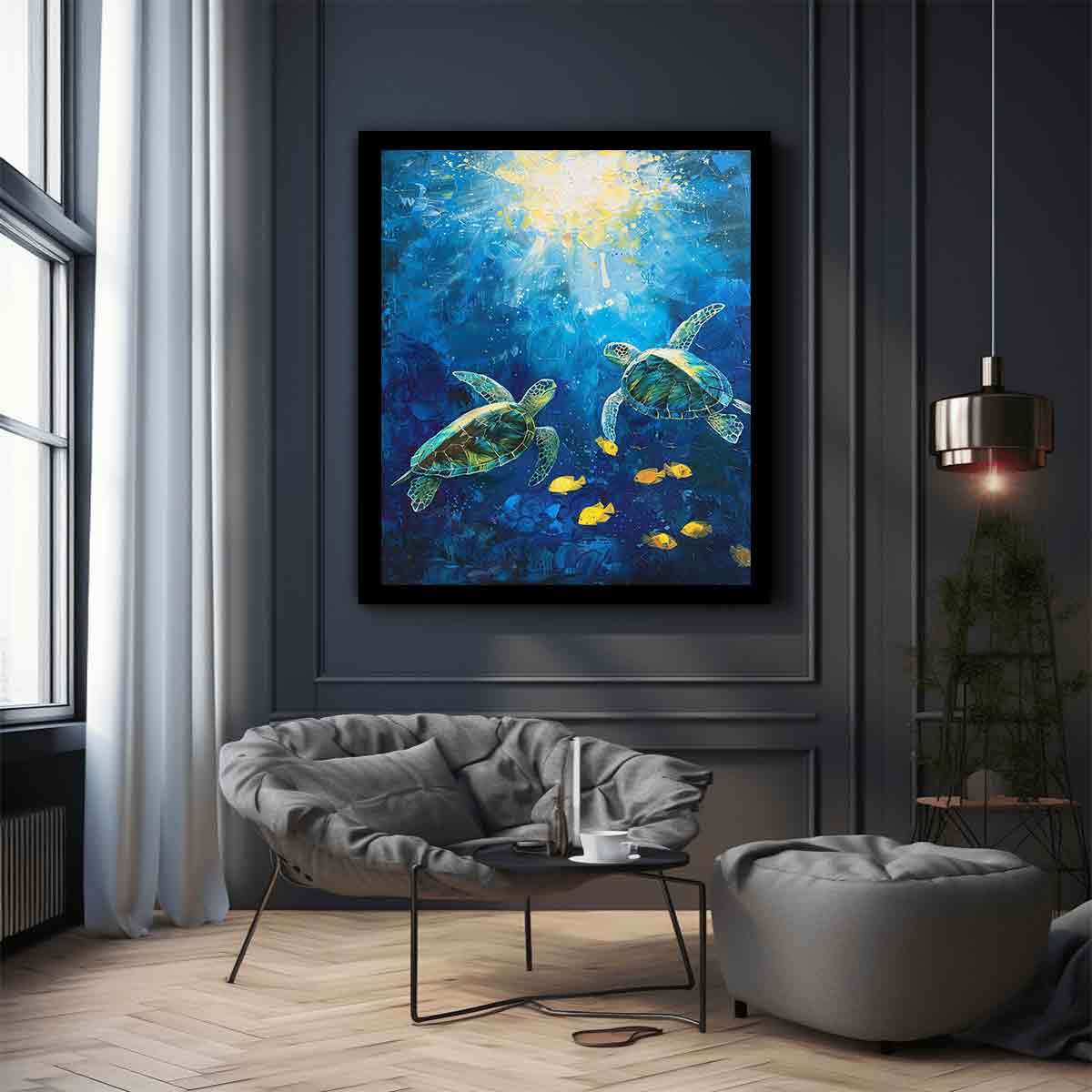 Sunlit Turtle Voyage