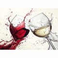 Red & White Wine Splash Art