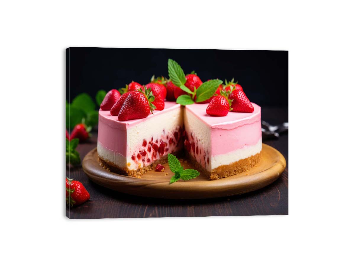 Berry Indulgence food photography inspired art canvas art for kitchen or dining room decor.