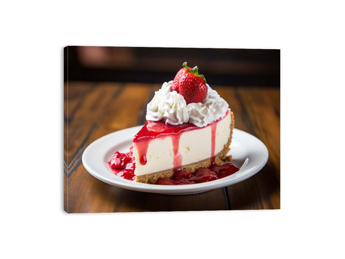 Sweet Finale dessert photography style canvas art for kitchen, cafe, or dining room decor.