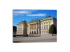 Royal Oslo architectural photography canvas art for office or traditional living room decor.