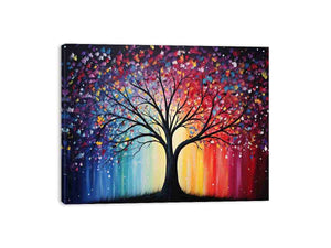 Radiant Midnight Tree colorful abstract tree for modern home decor.
