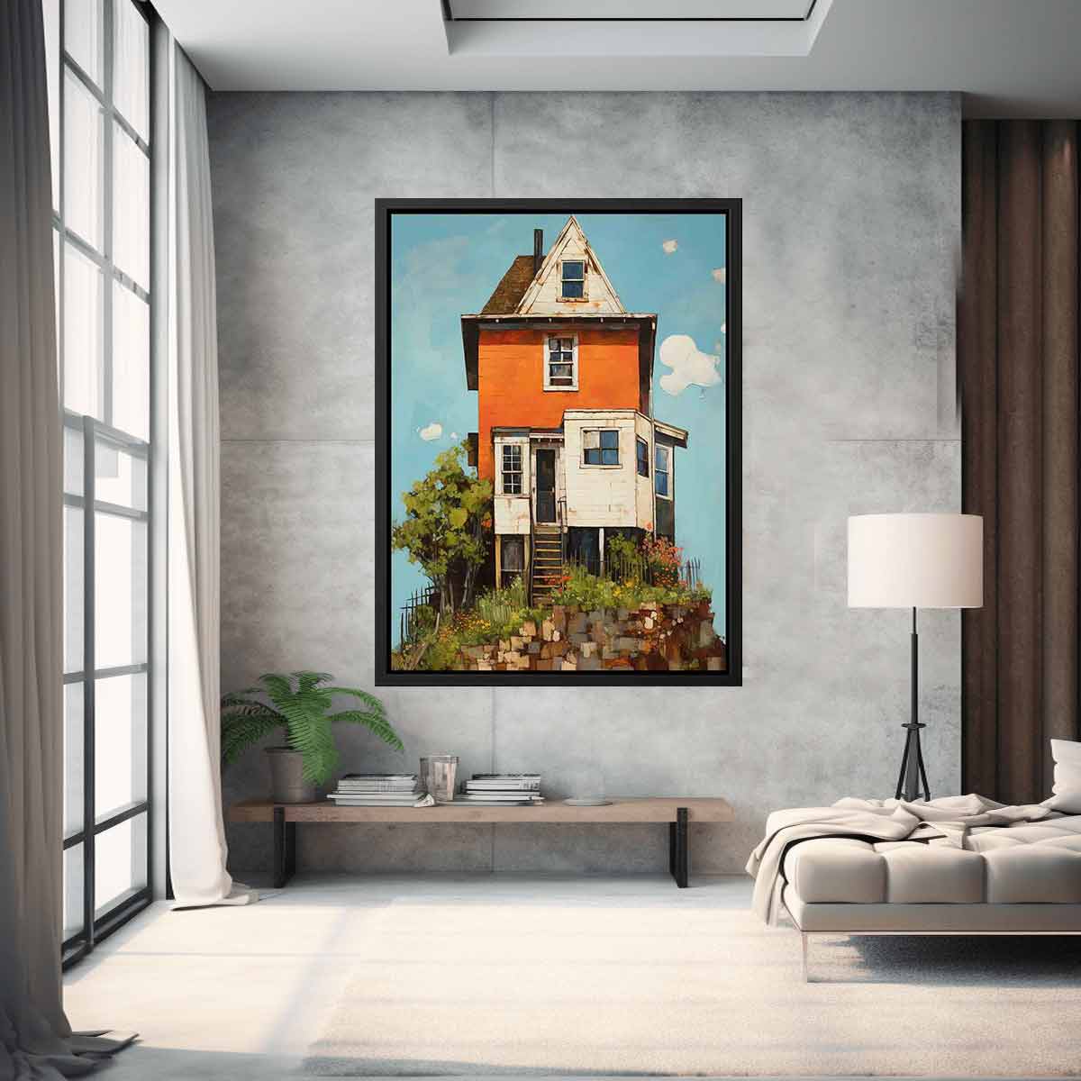 vinatge House On Top  Art Print