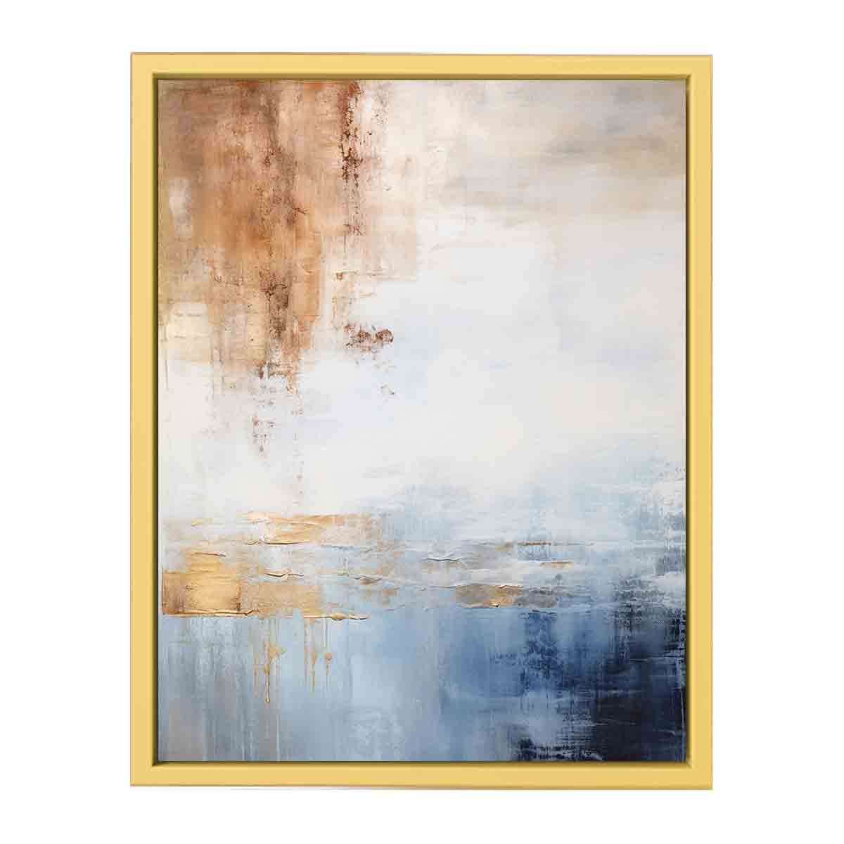 Blue Brown Art framed Print