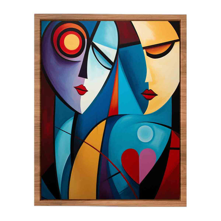 Abstract Lovers Art Print  Painting