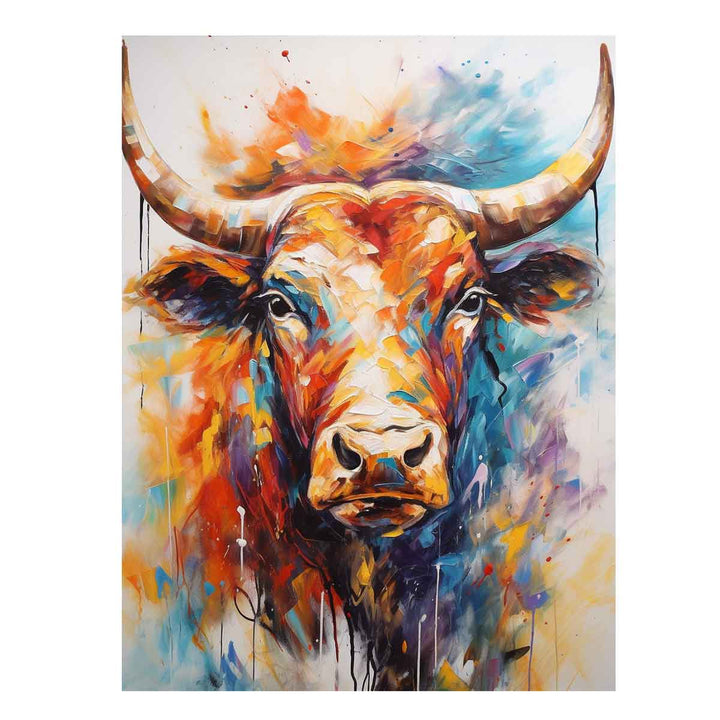 Abstract Bull Painting