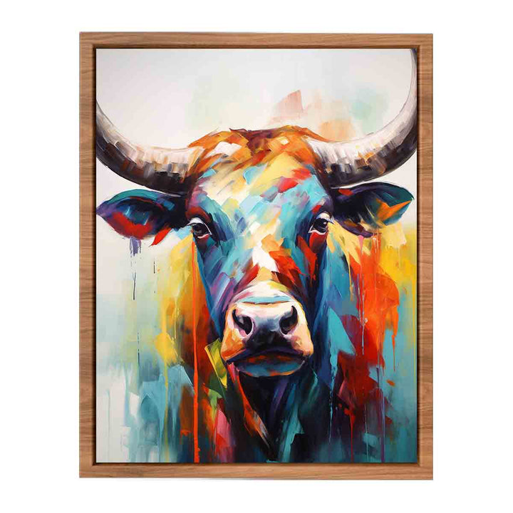 Abstract Bull Artwork  Painting