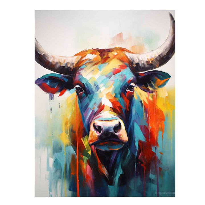 Abstract Bull Artwork