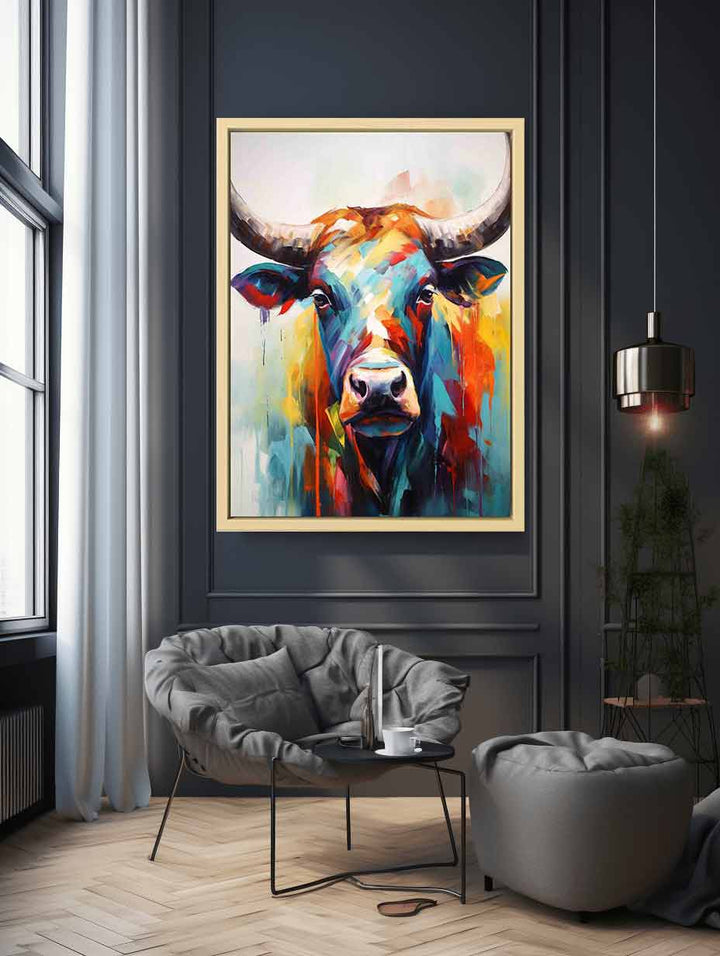 Abstract Bull Artwork Art Print