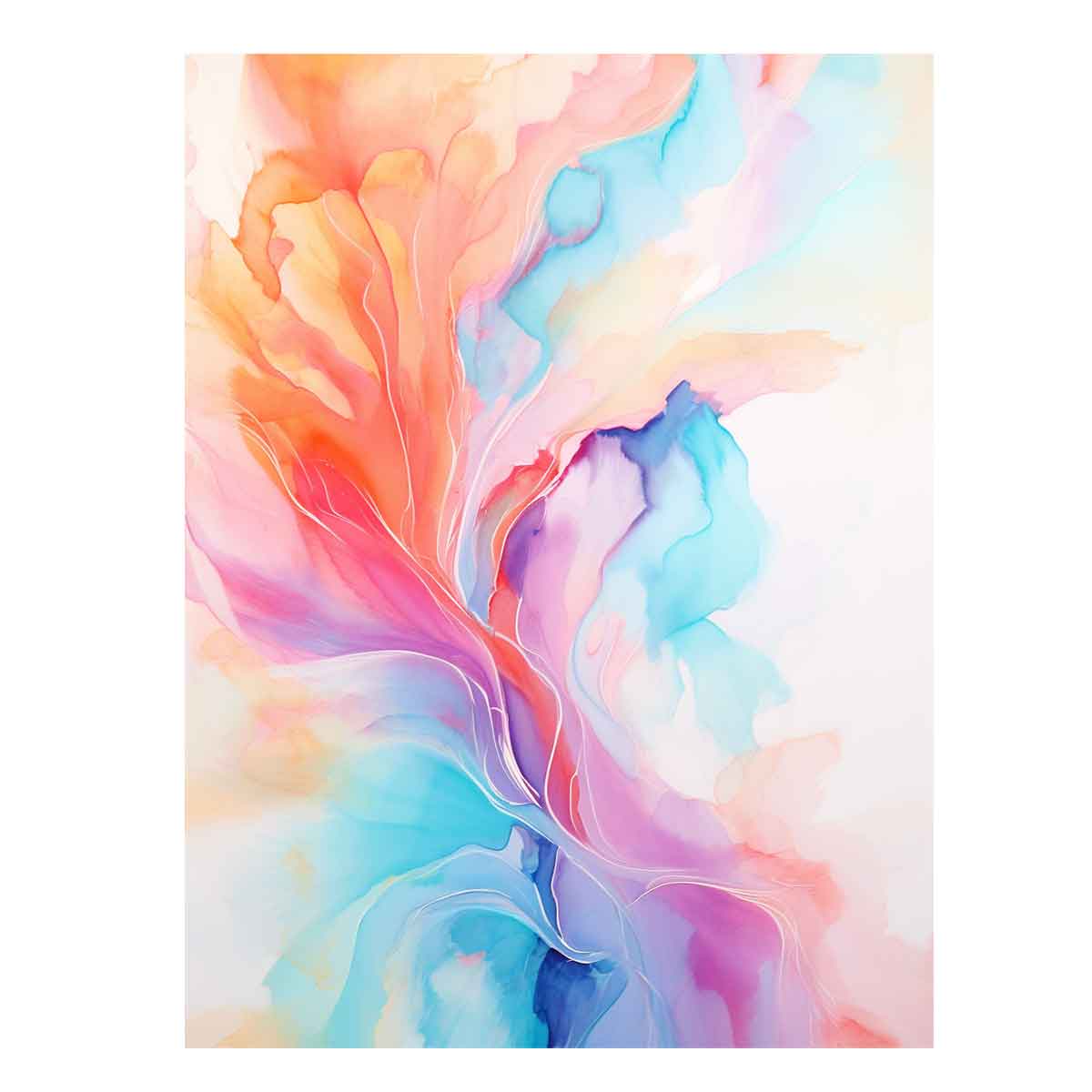 Blush Aurora Flow canvas art for modern room decor.
