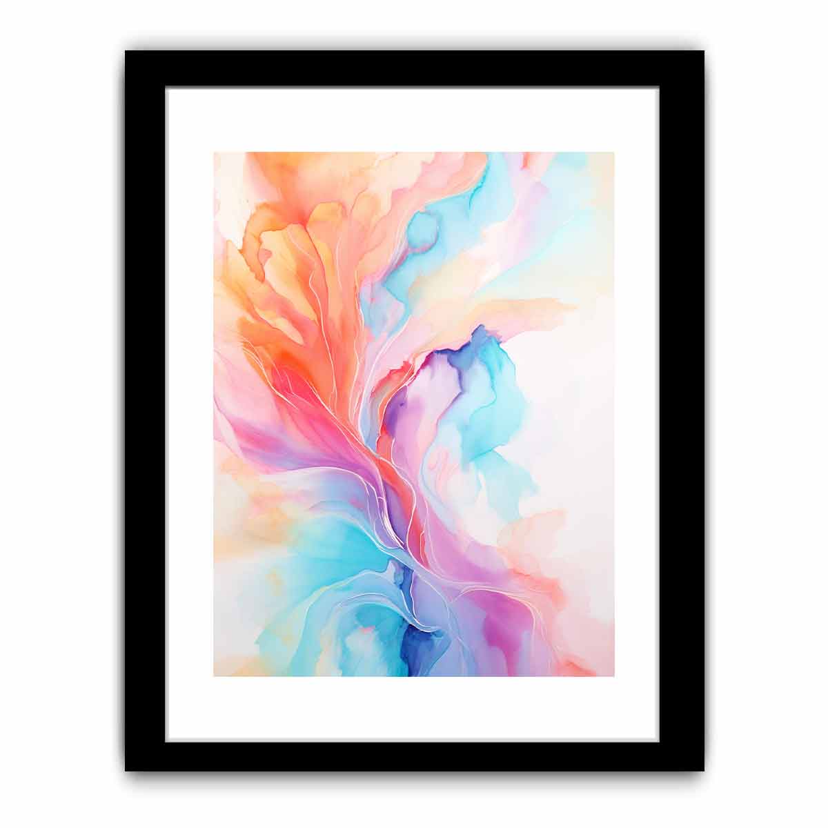 Blush Aurora Flow canvas art for modern room decor.