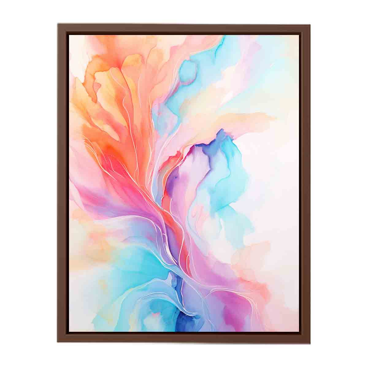 Blush Aurora Flow canvas art for modern room decor.