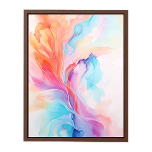 Blush Aurora Flow canvas art for modern room decor.