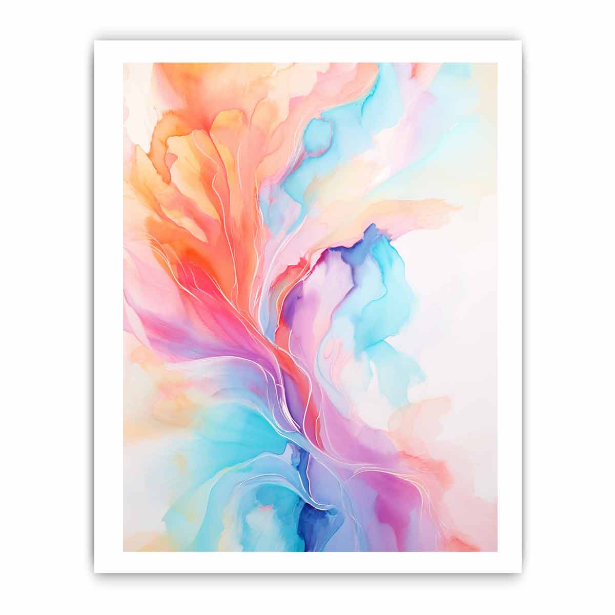 Blush Aurora Flow canvas art for modern room decor.