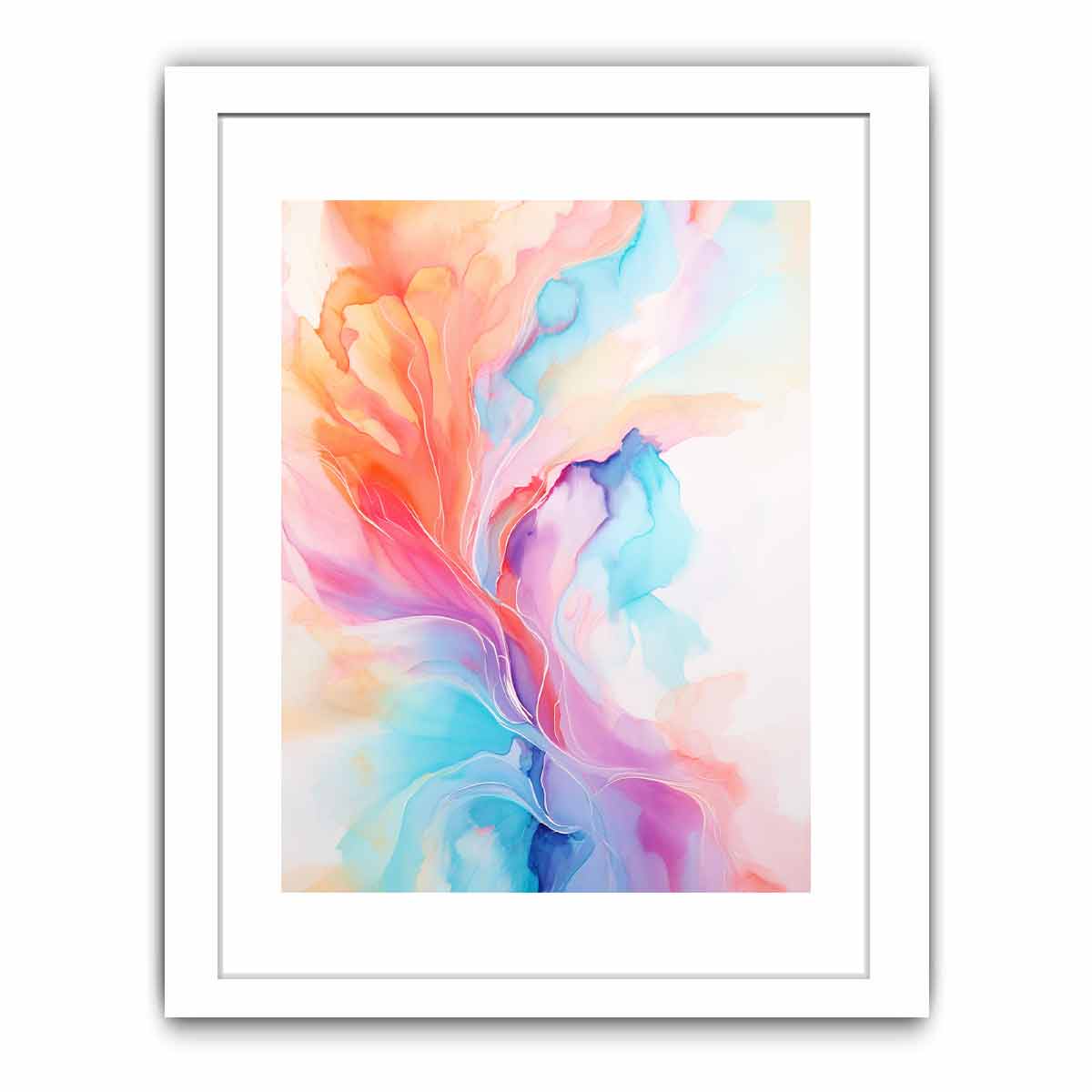 Blush Aurora Flow canvas art for modern room decor.