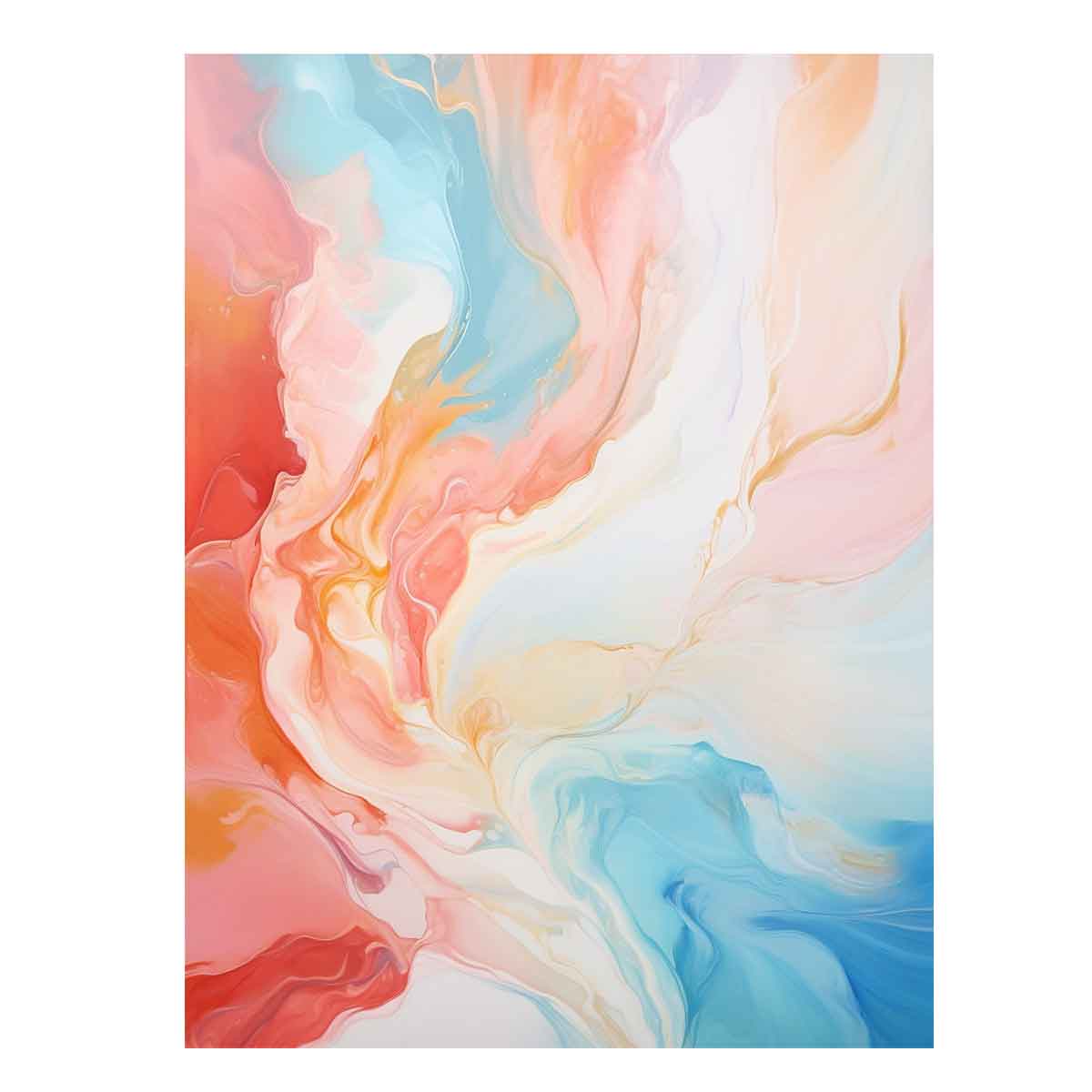 Peach Tide Abstract canvas art for modern room decor.