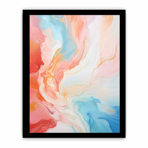 Peach Tide Abstract canvas art for modern room decor.