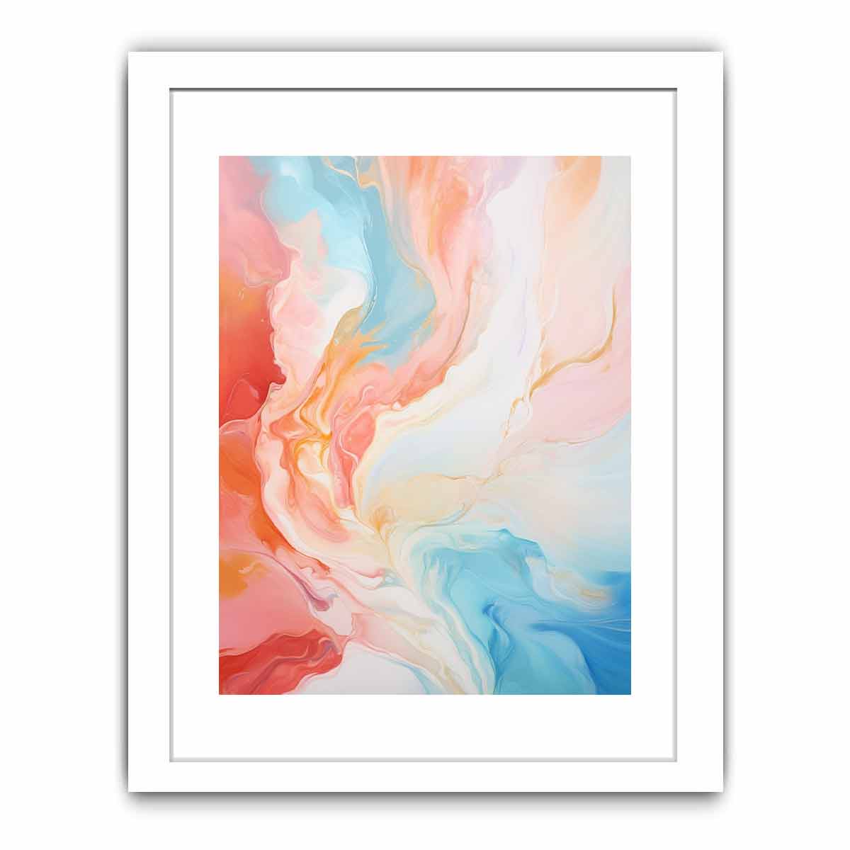 Peach Tide Abstract canvas art for modern room decor.