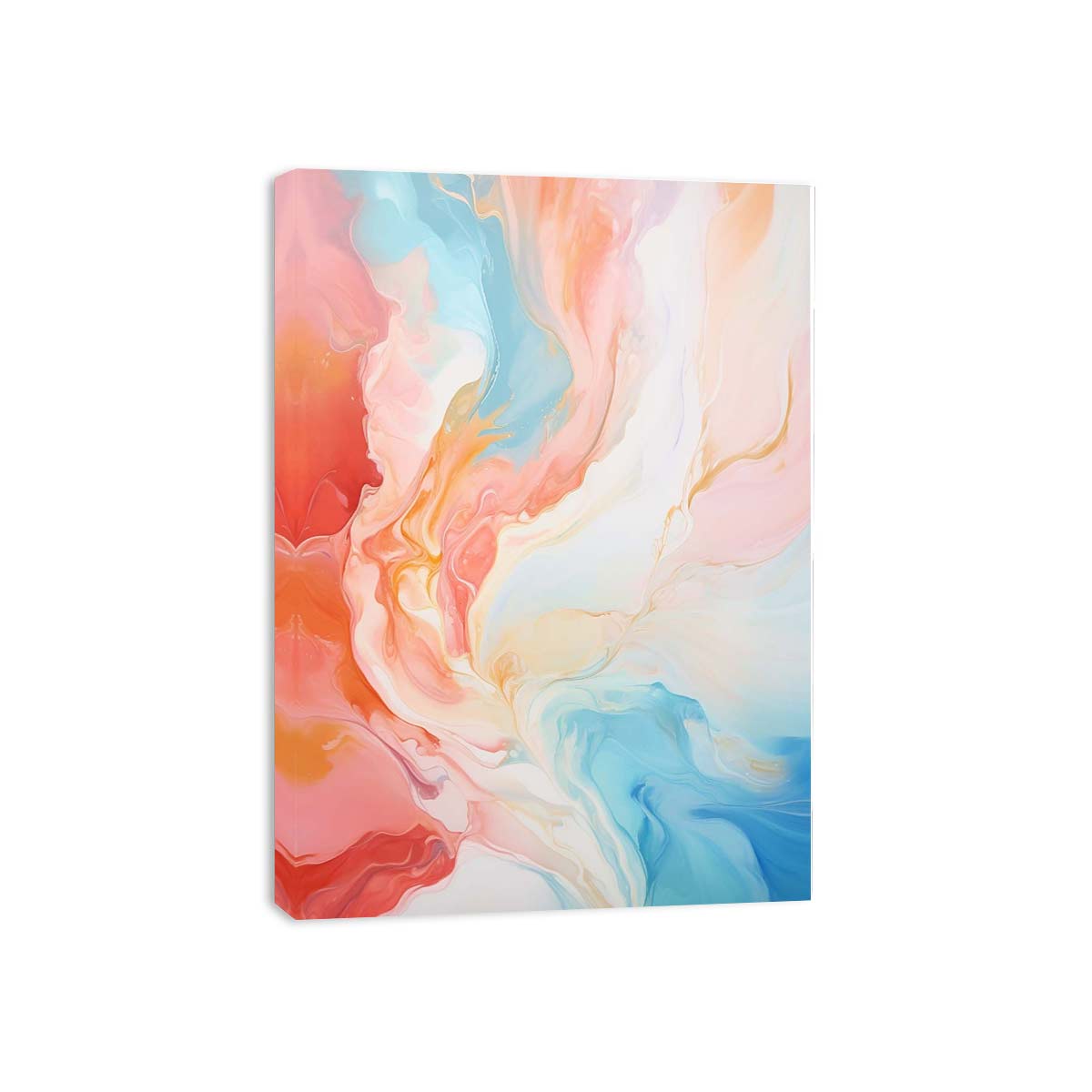 Peach Tide Abstract canvas art for modern room decor.