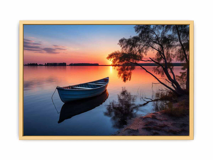 Calm  At Sunset framed Print