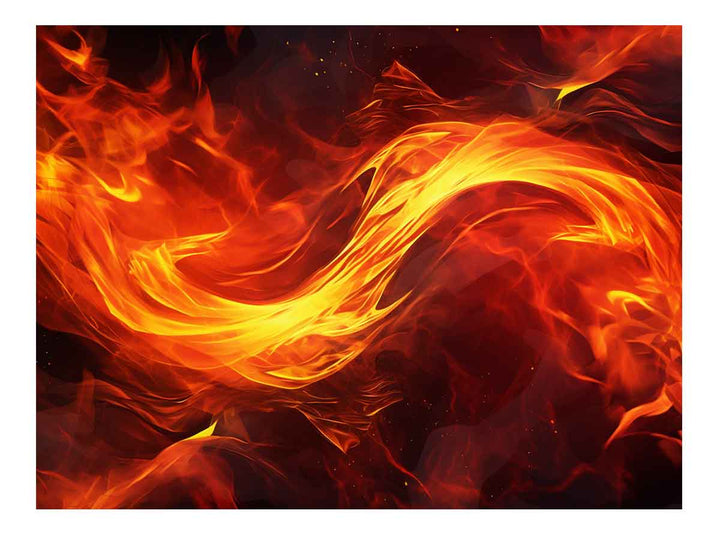 Abstract Fire Painting