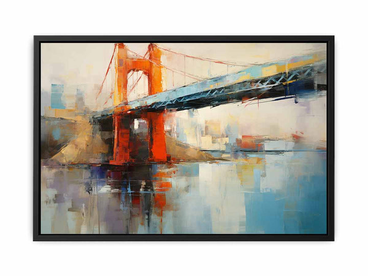 Abstract Bridge Painting  canvas Print