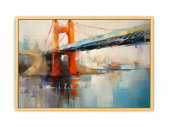 Abstract Bridge Painting framed Print