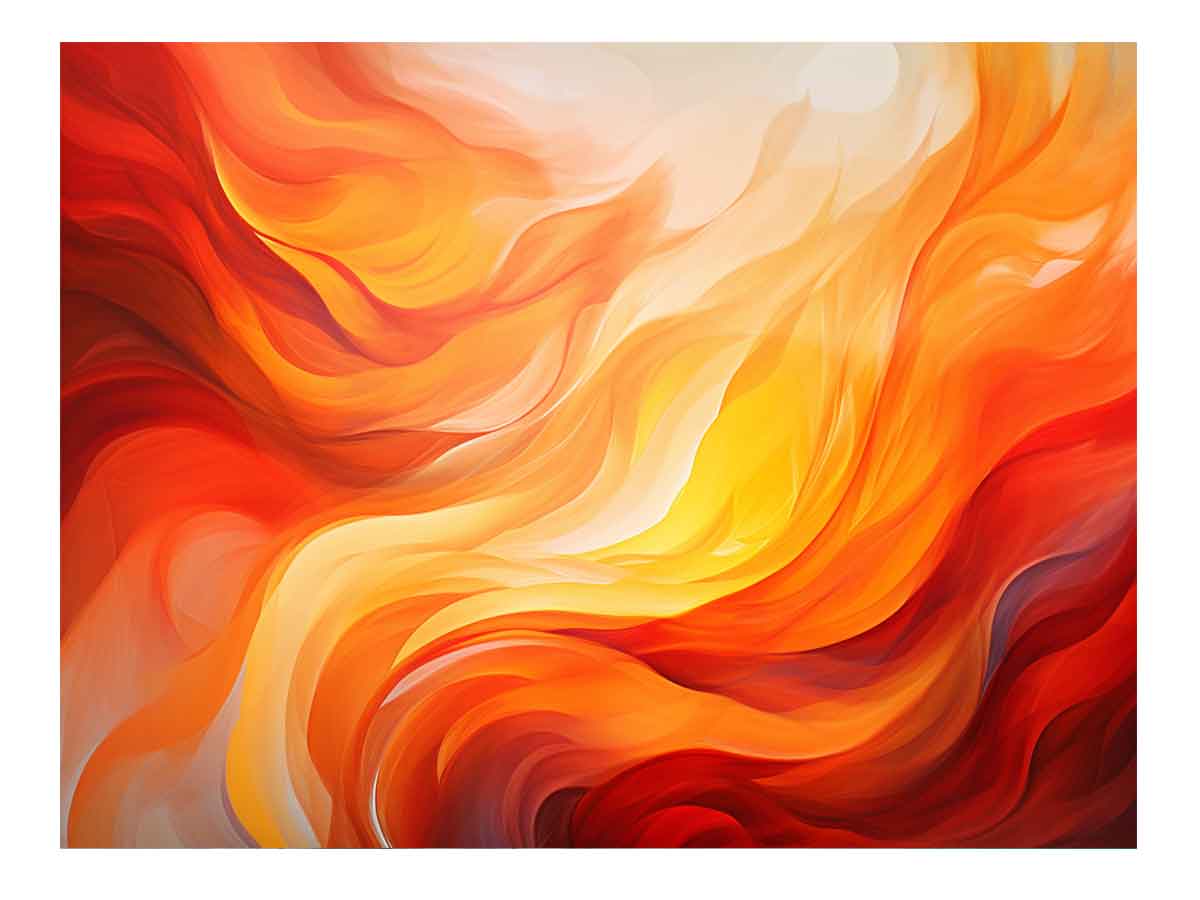 Golden Flame Veil canvas art for modern room decor.