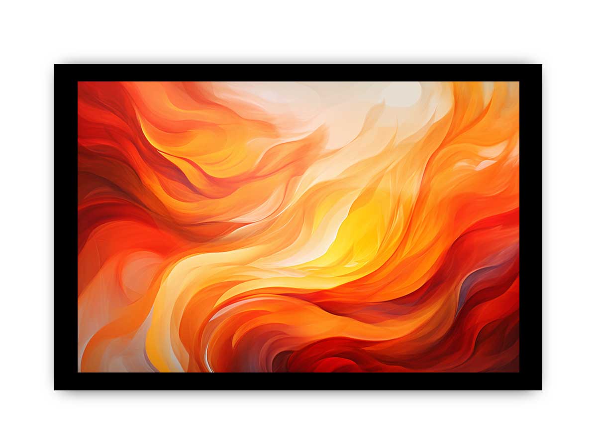 Golden Flame Veil canvas art for modern room decor.