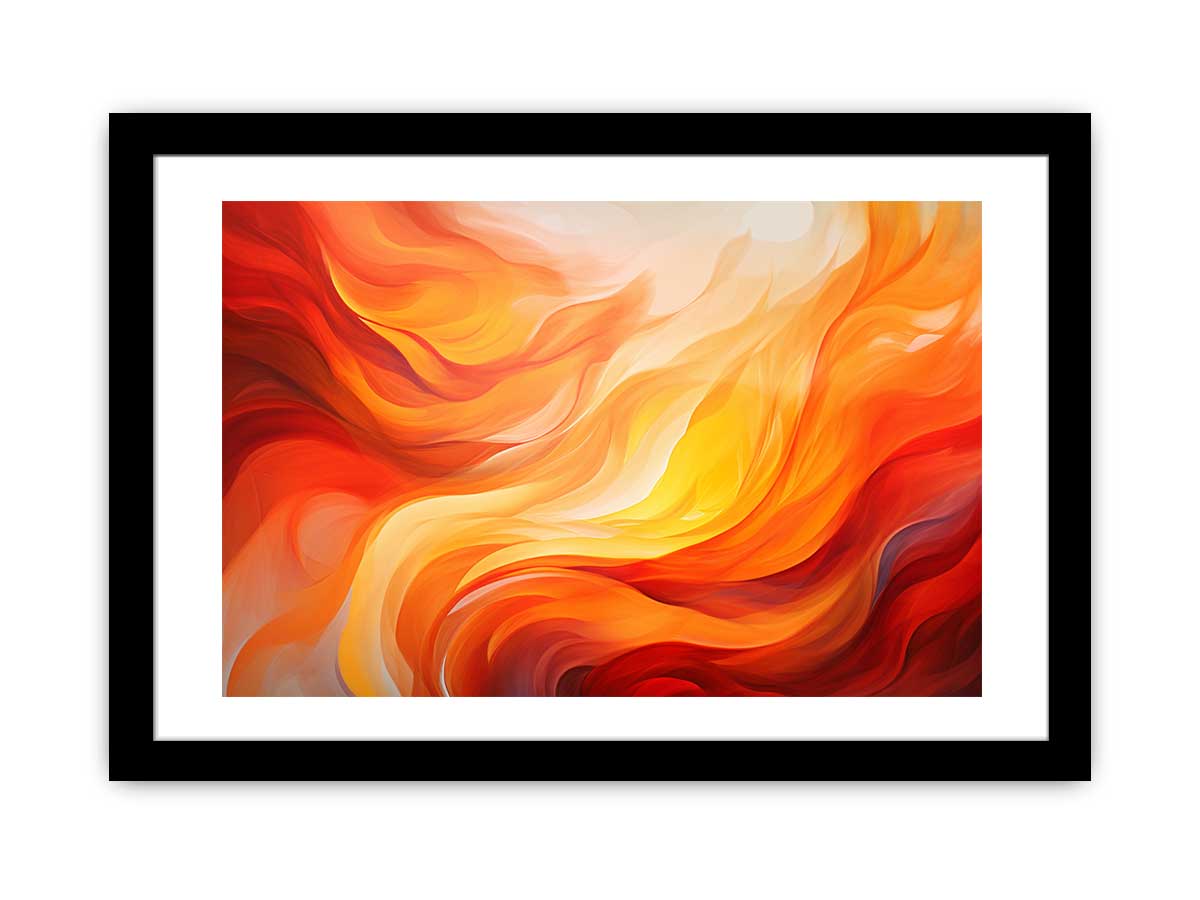 Golden Flame Veil canvas art for modern room decor.