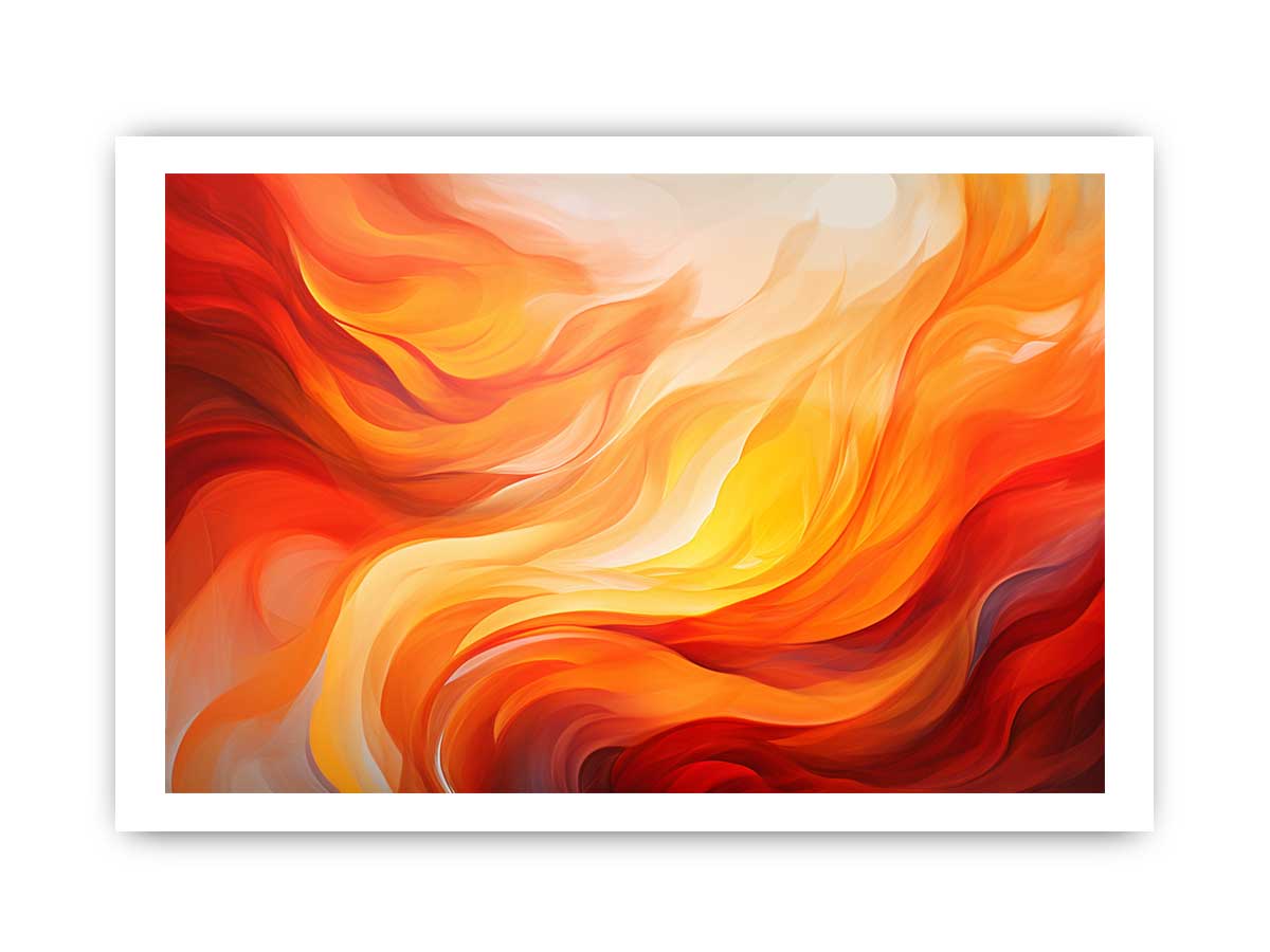 Golden Flame Veil canvas art for modern room decor.
