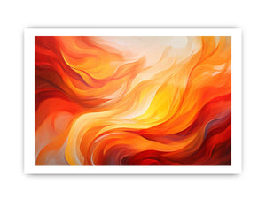 Golden Flame Veil canvas art for modern room decor.