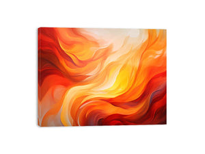 Golden Flame Veil canvas art for modern room decor.