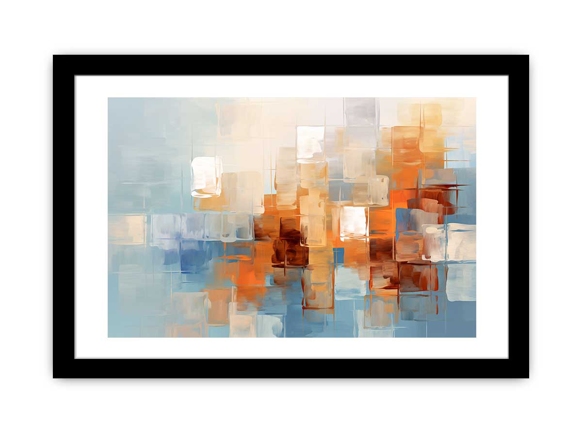 Soft City Reflections canvas art for modern room decor.