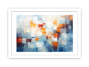Amber Glass Blocks canvas art for modern room decor.
