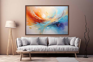 Coastal Color Sweep canvas art for modern room decor.
